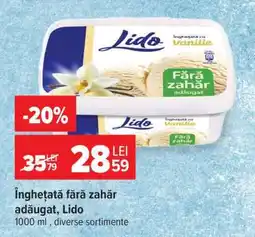 Carrefour Înghețată fără zahăr adăugat Lido Ofertă