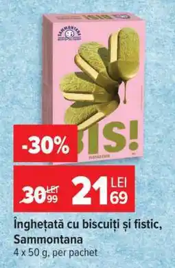 Carrefour Înghețată cu biscuiți și fistic, Sammontana Ofertă