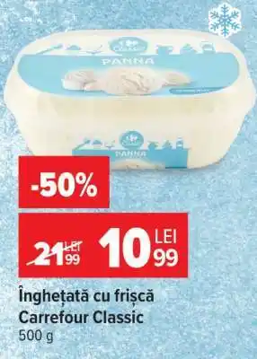 Carrefour Înghețată cu frișca Carrefour Classic Ofertă