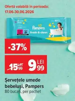 Carrefour Șervețele umede bebeluși, Pampers Ofertă
