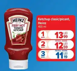 Carrefour Ketchup clasic/picant, Heinz Ofertă
