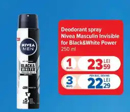 Carrefour Deodorant spray Nivea Masculin Invisible for Black & White Power Ofertă
