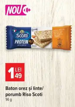 Carrefour Baton orez și linte/porumb Riso Scotti Ofertă