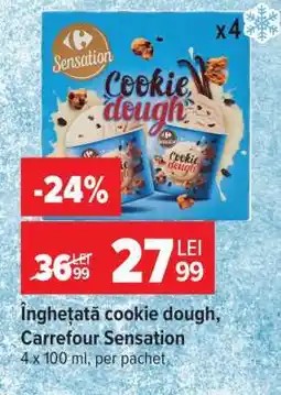 Carrefour Înghețată cookie dough, Carrefour Sensation Ofertă