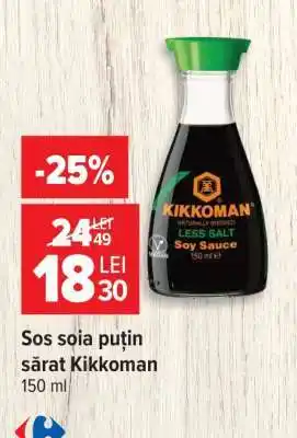Carrefour Sos soia puțin sărat Kikkoman Ofertă