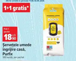 Carrefour Șervețele umede îngrijire casă, Purfix Ofertă