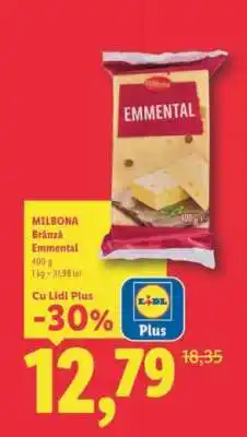 Lidl Milbona Brânză Emmental Ofertă
