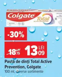 Carrefour Pastă de dinți Total Active Prevention, Colgate Ofertă