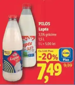 Lidl PILOS Lapte Ofertă