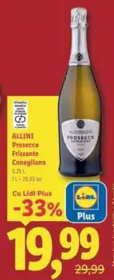Lidl ALLINI Prosecco Frizzante Conegliano Ofertă