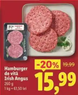Lidl Hamburger de vită Irish Angus Ofertă