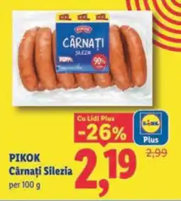 Lidl Pikok Cârnați Silezia Ofertă