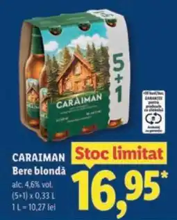Lidl CARAIMAN Bere blondă Ofertă