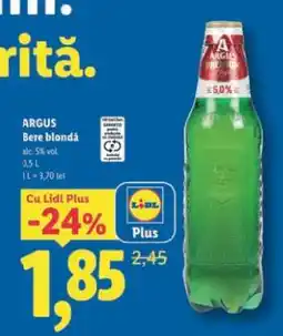 Lidl ARGUS Bere blondă Ofertă