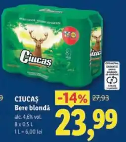 Lidl CIUCAŞ Bere blondă Ofertă
