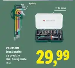 Lidl PARKSIDE Trusă unelte de precizie chei hexagonale Ofertă