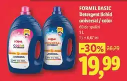 Lidl FORMIL BASIC Detergent lichid universal / color Ofertă