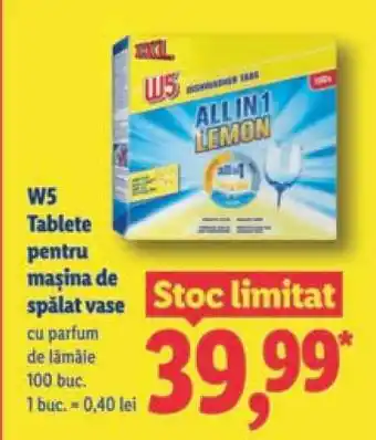 Lidl W5 Tablete pentru mașina de spălat vase Ofertă