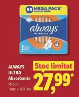 Lidl Always Ultra Absorbante Ofertă