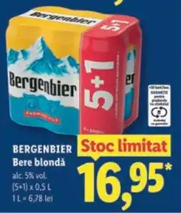 Lidl BERGENBIER Bere blondă Ofertă