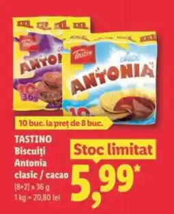 Lidl TASTINO Biscuiți Antonia clasic / cacao Ofertă