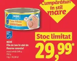 Lidl Nixe File de ton în ulei de floarea-soarelui Ofertă