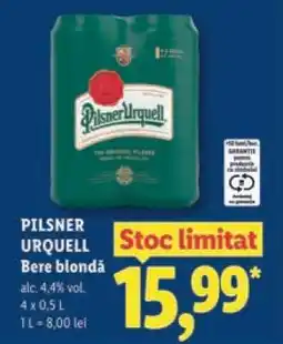 Lidl PILSNER URQUELL Ofertă