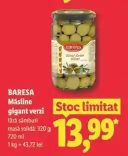 Lidl BARESA Măsline gigant verzi Ofertă