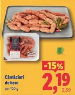 Lidl Cârnațiori de bere Ofertă