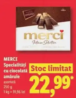 Lidl MERCI Specialități cu ciocolată amăruie Ofertă