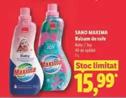 Lidl SANO MAXIMA Balsam de rufe Ofertă