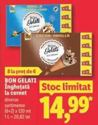 Lidl BON GELATI Înghețată la cornet Ofertă