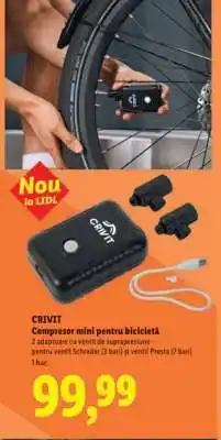 Lidl CRIVIT Compresor mini pentru bicicletă Ofertă