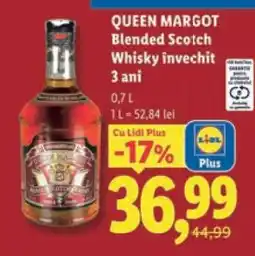 Lidl Queen Margot Blended Scotch Whisky învechit 3 ani Ofertă