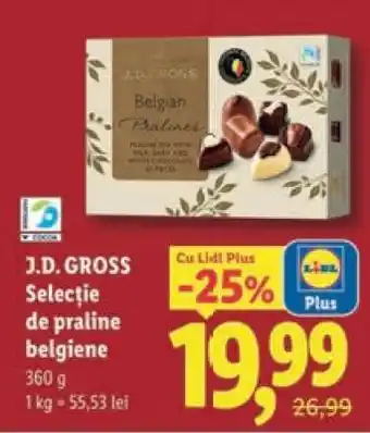Lidl J.D. GROSS Selecție de praline belgiene Ofertă
