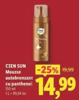 Lidl CIEN SUN Mousse autobronzant cu panthenol Ofertă
