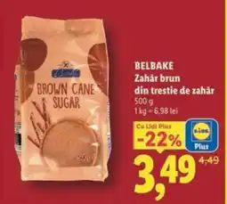 Lidl Belbake Zahăr brun din trestie de zahăr Ofertă