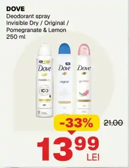 Annabella DOVE Deodorant spray Invisible Dry / Original/ Pomegranate & Lemon Ofertă