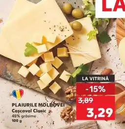 Kaufland PLAIURILE MOLDOVEI Cașcaval Clasic Ofertă
