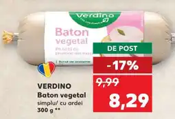 Kaufland VERDINO Baton vegetal simplu/cu ardei 300 g Ofertă