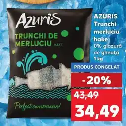 Kaufland AZURIS Trunchi de merluciu hake Ofertă