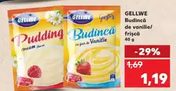 Kaufland GELLWE Budincă de vanilie/frisca 40 g Ofertă