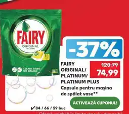Kaufland FAIRY ORIGINAL/PLATINUM/PLATINUM PLUS Ofertă