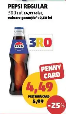Penny PEPSI REGULAR Ofertă