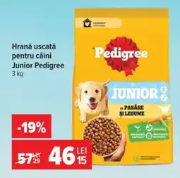 Carrefour Hrană uscată pentru câini Junior Pedigree Ofertă