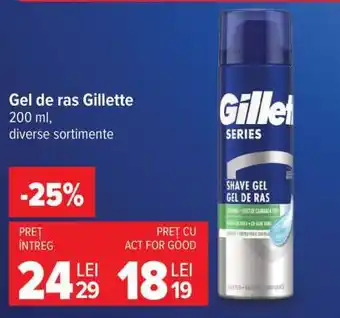 Carrefour Gel de ras, Gillette Ofertă