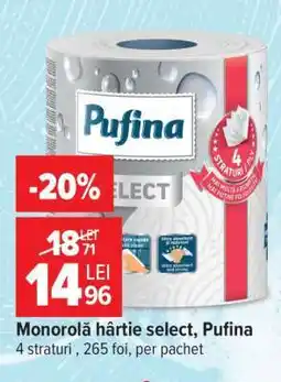 Carrefour Monorolă hârtie Select, Pufina Ofertă