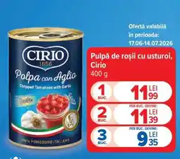 Carrefour Pulpă de roșii cu usturoi Cirio Ofertă