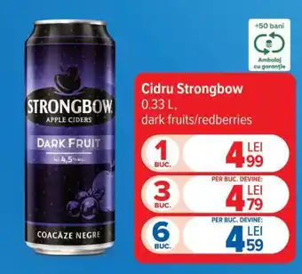 Carrefour Cidru Strongbow Ofertă