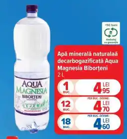 Carrefour Apă minerală naturală decarbogazificată Aqua Magnesia Biboțeni 2 L Ofertă